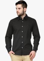 WYM Black Solid Regular Fit Casual Shirt