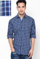 Wills Lifestyle Blue Casual Shirts