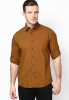 Wills Lifestyle Brown Casual Shirt