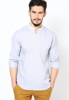 Wills Lifestyle Grey Casual Shirts