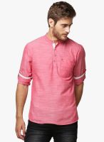 Yepme Pink Solid Slim Fit Casual Shirt