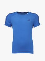 Adidas Yb Ess 3S Cr T Blue T-Shirt
