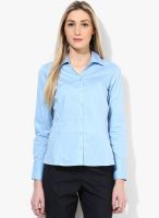 Allen Solly Blue Solid Shirt