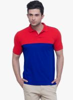 Alley Men Blue Solid Polo T-Shirt