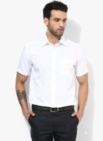 Blackberrys White Striped Slim Fit Formal Shirt