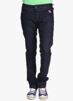 Blacksoul Navy Blue Mid Rise Slim Fit Jeans