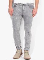 Blue Saint Grey Mid Rise Slim Fit Jeans