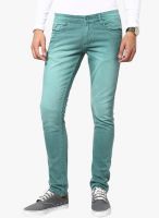 John Players Green Washed Skinny Fit Jeans