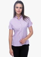 Kaaryah Purple Striped Shirt
