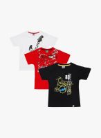 Punkster Pack Of 3 Multicoloured T-Shirt