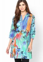 Rain & Rainbow Green Printed Kurtis