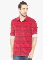 Status Quo Red Printed Regular Fit Casual Shirt