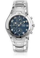Timex T27871 Silver/Blue Chronograph Watch