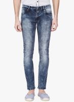 Vintage Blue Mid Rise Slim Fit Jeans