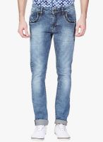 Vintage Blue Mid Rise Slim Fit Jeans