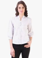 Vvine White Printed Shirt