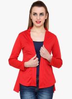 @499 Red Solid Shrug