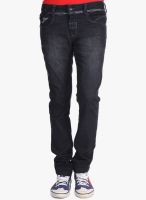 Blacksoul Black Mid Rise Slim Fit Jeans