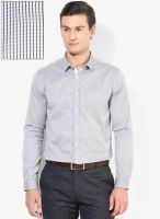 Independence Grey Checks Slim Fit Formal Shirt