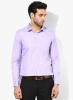 Independence Purple Solid Slim Fit Formal Shirt