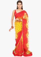 Jashn Yellow Embellished Saree