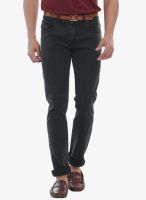 Jogur Solid Dark Grey Regular Fit Jeans