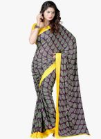 Lookslady Purple Printed Saree