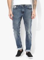 Numero Uno Blue Mid Rise Narrow Fit Jeans