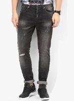 Selected Black Mid Rise Skinny Fit Jeans