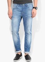 Selected Light Blue Washed Mid Rise Skinny Fit Jeans