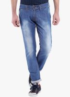 Vintage Blue Mid Rise Slim Fit Jeans
