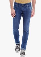 Vintage Blue Mid Rise Slim Fit Jeans