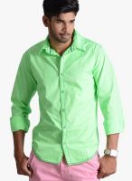 Vintage Green Slim Fit Casual Shirt