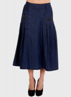 109F Blue Flared Skirt