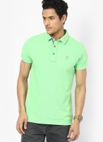 FREECULTR Green Solid Polo T-Shirt