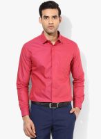 Independence Pink Solid Slim Fit Formal Shirt