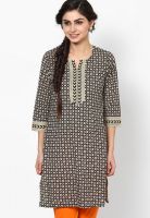 Jaipur Kurti Black Printed Kurtis