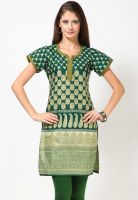 Jaipur Kurti Green Printed Kurtis