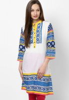 Karigari Cotton White Kurti