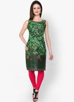 Pannkh Green Printed Kurtis