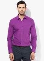 Park Avenue Purple Checks Slim Fit Formal Shirt