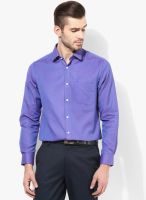 Peter England Purple Solid Slim Fit Formal Shirt