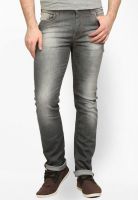 Police Washed Grey Slim Fit Jeans
