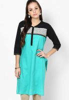 Shree Aqua Blue Printed Kurta