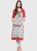 Shree Red Embroidered Kurta