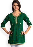 Vani Green Printed Kurtis