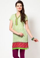 Aurelia Green Printed Kurtis