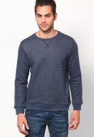 Giordano Navy Blue Solid Round Neck T-Shirts