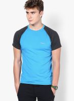 Jack & Jones Blue Printed Round Neck T-Shirts