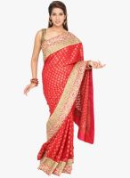 Jashn Pink Embellished Saree
